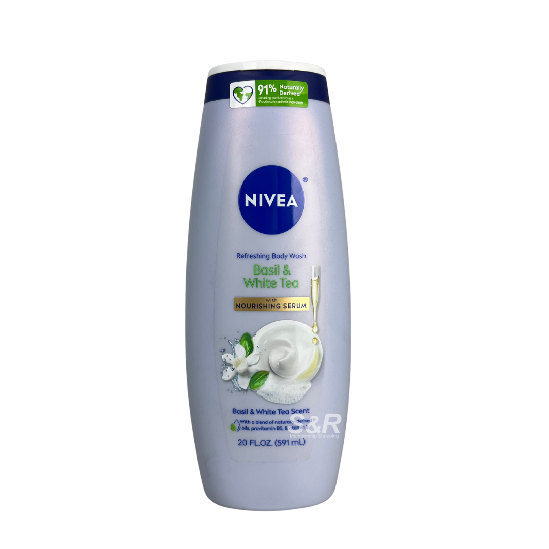 Nivea Basil & White Tea Body Wash with Nourishing Serum 591mL